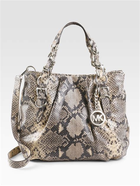 michael kors black python satchel|Michael kors python bag + FREE SHIPPING .